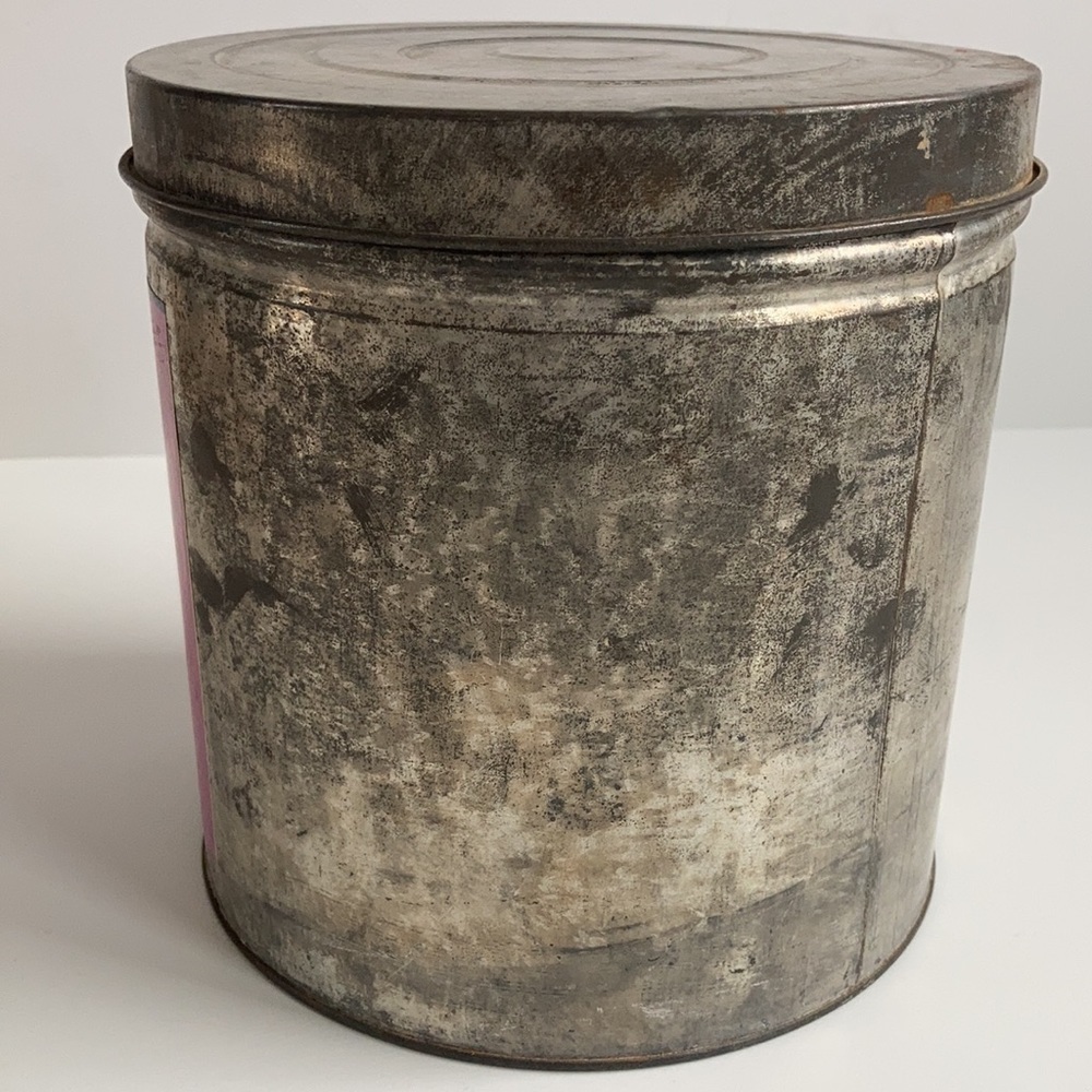 Coffee bar reproduction Morning Sip Dry Roast Coffee advertising tin with lid - Picture 5 of 12